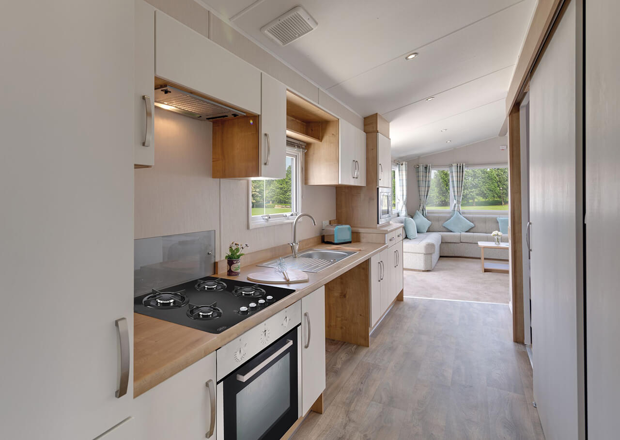 Oakcliff's Disabled Friendly Caravan adapted kitchen