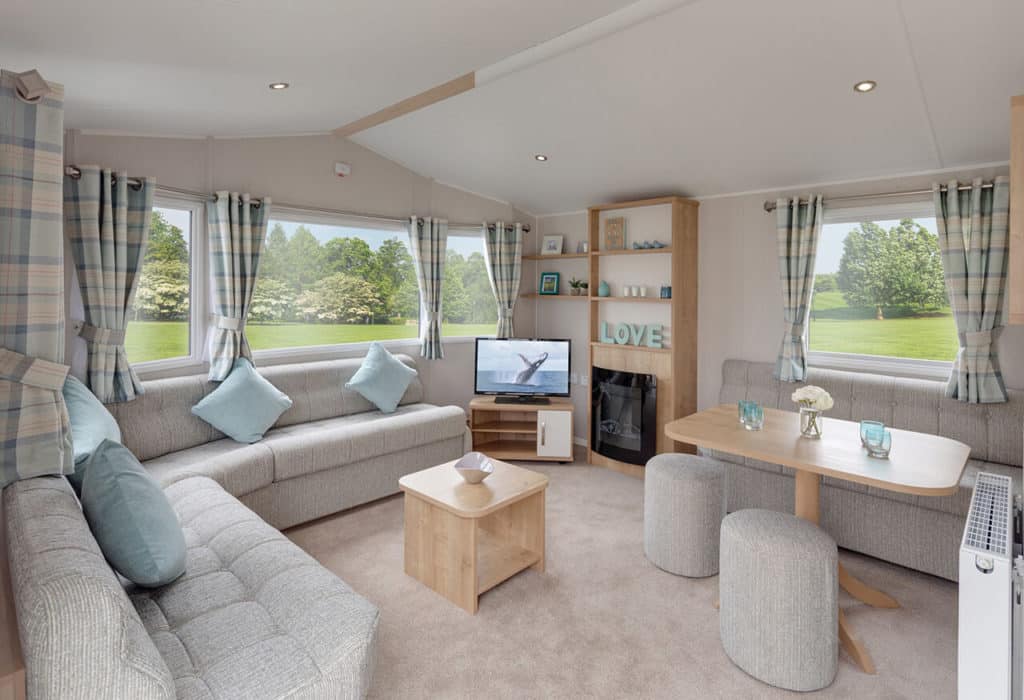 Oakcliff's Disabled Friendly Caravan spacious living room