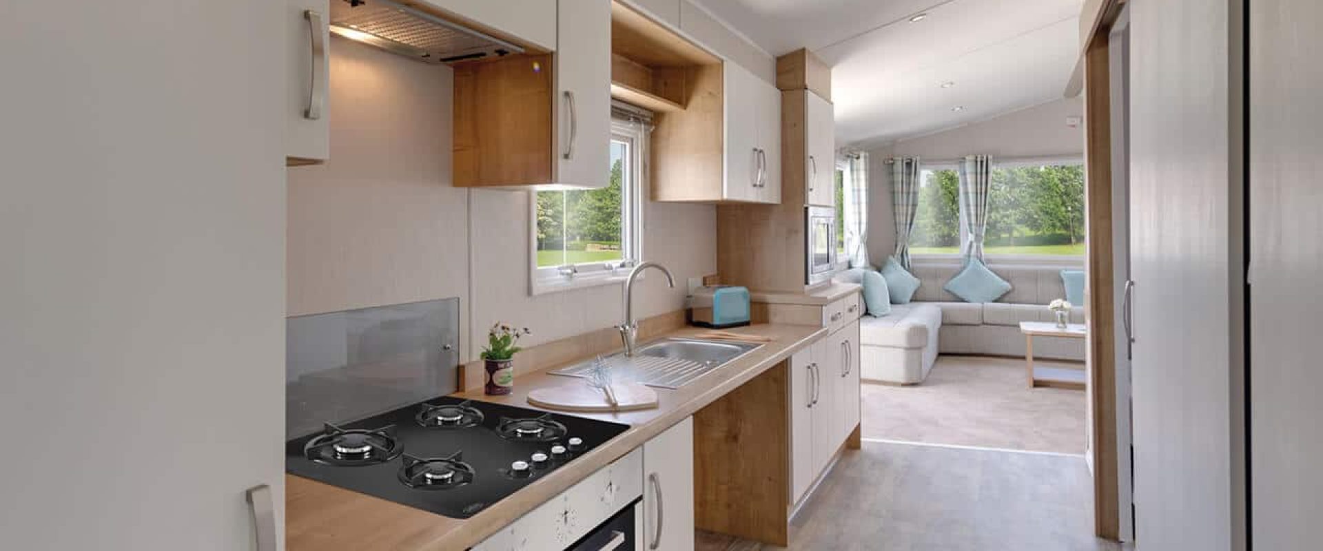 Oakcliff's Disabled Friendly Caravan adapted kitchen