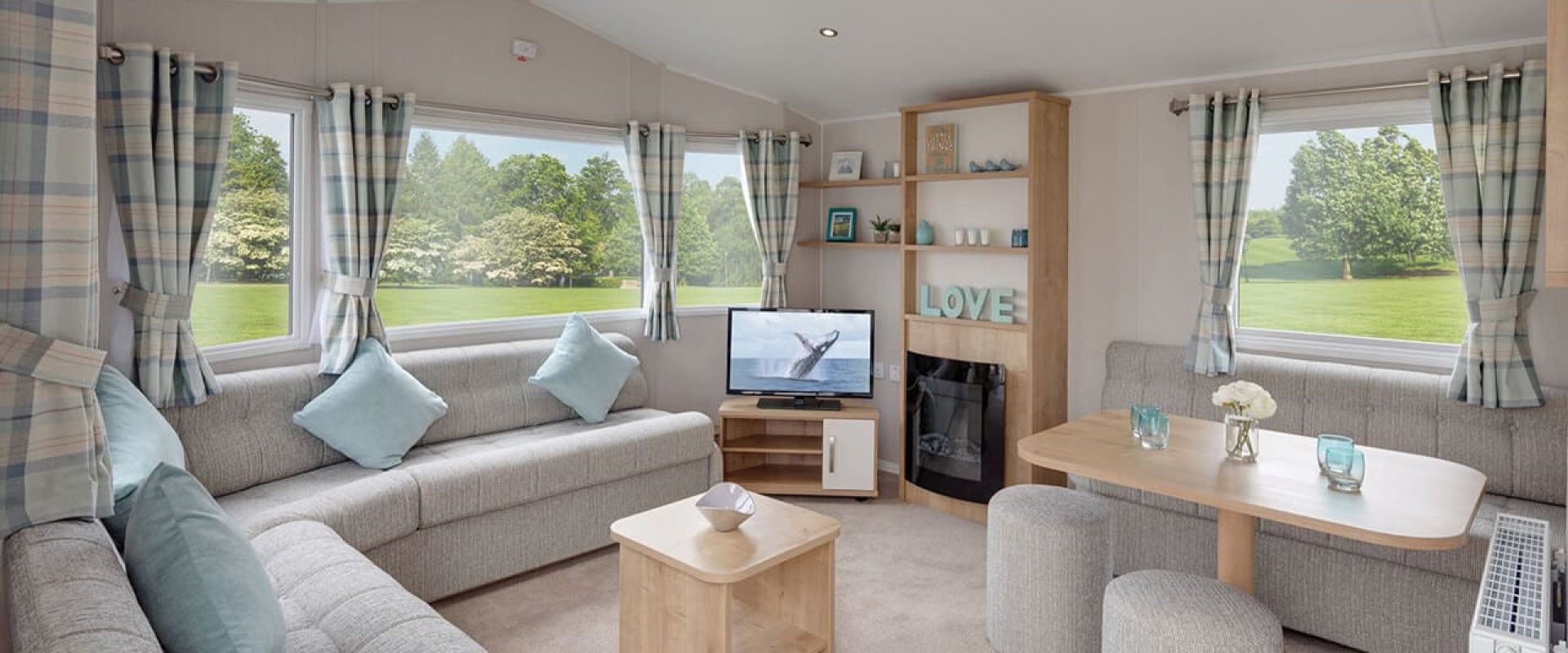 Oakcliff's Disabled Friendly Caravan spacious living room