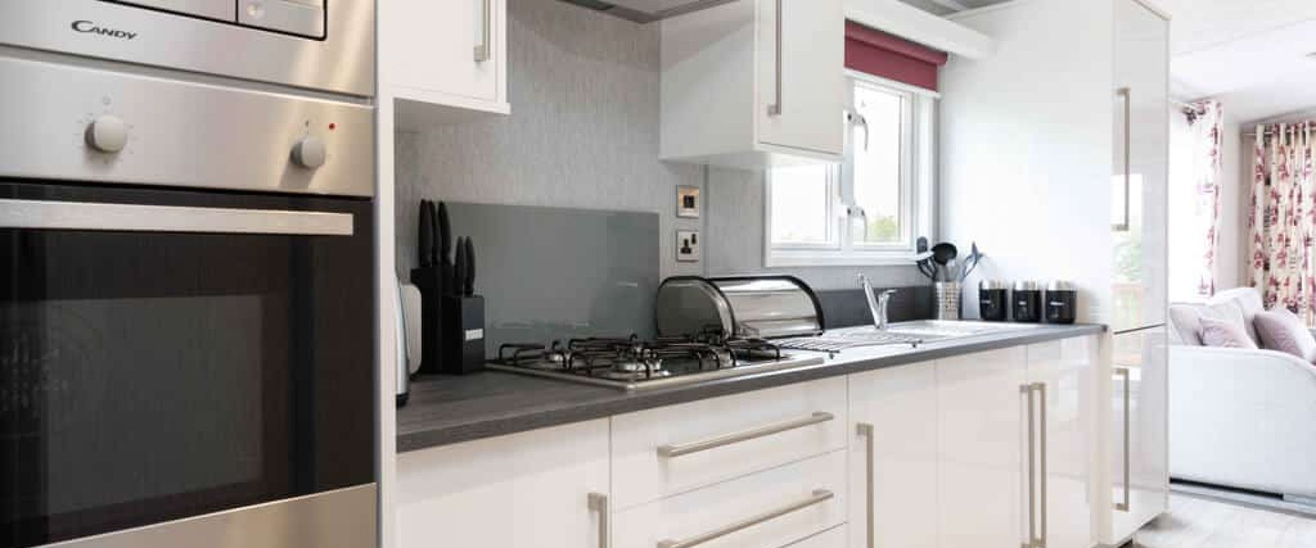 Oakcliff's Osprey Premier Mini Lodge modern kitchen